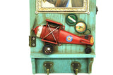 MNK Home Decorative Wall Box - Features Plane Theme & Picture Frame - Wall Mounted Key Holder - Instant Household Storage Organizer - Perfect Wall Decor for Hallway, Kitchen, Living Area & Office