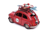 MNK Home Decorative Diecast Car - Made from Metal - Mini Cooper Car with Picture Frame - Ideal for Home Decor & Party Favor for Friends & Family Members, Red