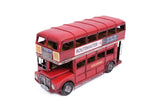 MNK Home Decorative Diecast Bus - Made From Metal - Features London City Double Decker Model - Ideal for Home Decor & Party Favors - Perfect Gift for Friends & Family Members, Red