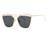 AEVOGUE Sunglasses Women Brand Designer Sun Glasses Vintage Twin Beam Copper Frame Square Shades