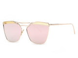 AEVOGUE Sunglasses Women Brand Designer Sun Glasses Vintage Twin Beam Copper Frame Square Shades