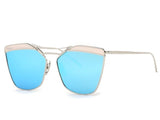 AEVOGUE Sunglasses Women Brand Designer Sun Glasses Vintage Twin Beam Copper Frame Square Shades