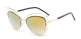 Runbird Women Sunglasses Cat Eye Retro Mirror Sunglasses Hollow Heart Shape