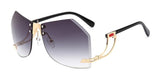 Runbird  Unique Oversized Sunglasses Women Rimlesss Brand Designer