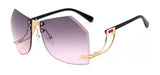 Runbird  Unique Oversized Sunglasses Women Rimlesss Brand Designer