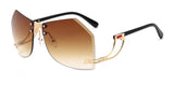 Runbird  Unique Oversized Sunglasses Women Rimlesss Brand Designer