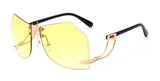Runbird  Unique Oversized Sunglasses Women Rimlesss Brand Designer