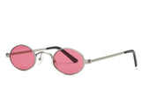 AEVOGUE Sunglasses For Women Small Oval Alloy Frame Vintage Color UV400