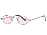 AEVOGUE Sunglasses For Women Small Oval Alloy Frame Vintage Color UV400