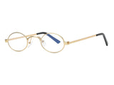 AEVOGUE Sunglasses For Women Small Oval Alloy Frame Vintage Color UV400
