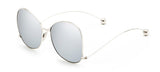 Rose Pink Mirror Round New Brand Designer Women Sunglasses