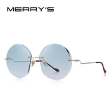MERRY'S DESIGN Women Rimless Round Sunglasses Gradient Lens UV400 Protection S'6116