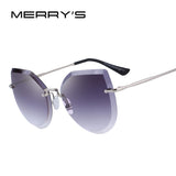 MERRY'S DESIGN Women Rimless Cat Eye Sunglasses Gradient Lens UV400 Protection S'6355