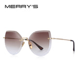 MERRY'S DESIGN Women Rimless Cat Eye Sunglasses Gradient Lens UV400 Protection S'6355