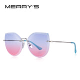 MERRY'S DESIGN Women Rimless Cat Eye Sunglasses Gradient Lens UV400 Protection S'6355