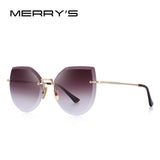 MERRY'S DESIGN Women Rimless Cat Eye Sunglasses Gradient Lens UV400 Protection S'6355