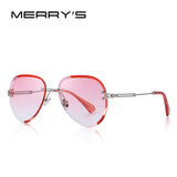 MERRY'S DESIGN Women Rimless Pilot Sunglasses Gradient Lens UV400 Protection S'6121