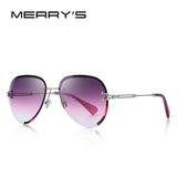 MERRY'S DESIGN Women Rimless Pilot Sunglasses Gradient Lens UV400 Protection S'6121