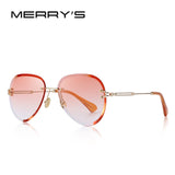 MERRY'S DESIGN Women Rimless Pilot Sunglasses Gradient Lens UV400 Protection S'6121