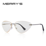 MERRY'S DESIGN Women Rimless Cat Eye Sunglasses Gradient Lens UV400 Protection S'6158