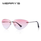 MERRY'S DESIGN Women Rimless Cat Eye Sunglasses Gradient Lens UV400 Protection S'6158
