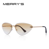 MERRY'S DESIGN Women Rimless Cat Eye Sunglasses Gradient Lens UV400 Protection S'6158