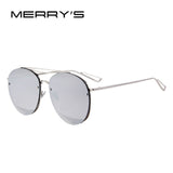 MERRY'S New Arrival Women Classic Brand Designer Rimless Sunglasses Twin Beam Metal Frame