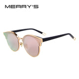 MERRY'S Women Cat Eye Sunglasses Classic Brand Designer Semi Rimless Sunglasses S'8082