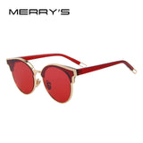 MERRY'S Women Cat Eye Sunglasses Classic Brand Designer Semi Rimless Sunglasses S'8082