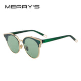 MERRY'S Women Cat Eye Sunglasses Classic Brand Designer Semi Rimless Sunglasses S'8082