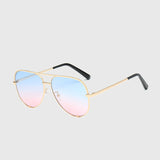 ROYAL GIRL Pilot Oval Sunglasses Women Men Brand Designer Metal Frame