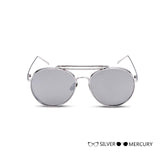 Evrfelan New Fashion pilot Sunglasses Women Oval HD Driving Sunglasses Pilot Glasses Metal Frame