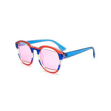 Harajuku Sunglasses Colorful Cat eye Sunglasses Women Vintage Style Flag Transparent Frame Red Pink Yellow Frame Glasses