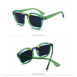 Harajuku Sunglasses Colorful Cat eye Sunglasses Women Vintage Style Flag Transparent Frame Red Pink Yellow Frame Glasses