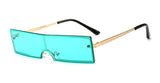 Smal Frame One Piece Sunglasses Women Brand Colorful Lens Square