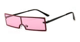 Smal Frame One Piece Sunglasses Women Brand Colorful Lens Square