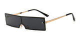 Smal Frame One Piece Sunglasses Women Brand Colorful Lens Square