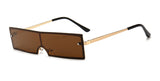 Smal Frame One Piece Sunglasses Women Brand Colorful Lens Square