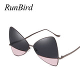 Brand Designer Oversized Butterfly Sunglasses Women Vintage Pink