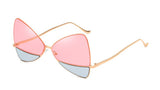 Brand Designer Oversized Butterfly Sunglasses Women Vintage Pink