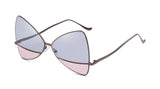 Brand Designer Oversized Butterfly Sunglasses Women Vintage Pink