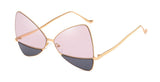 Brand Designer Oversized Butterfly Sunglasses Women Vintage Pink
