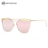 AEVOGUE Sunglasses Women Brand Designer Sun Glasses Vintage Twin Beam Copper Frame Square Shades